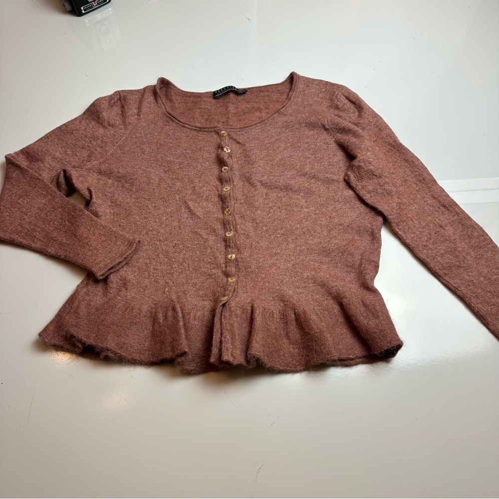 Peruvian Connection Mauve Button-Down Shirt - image 1